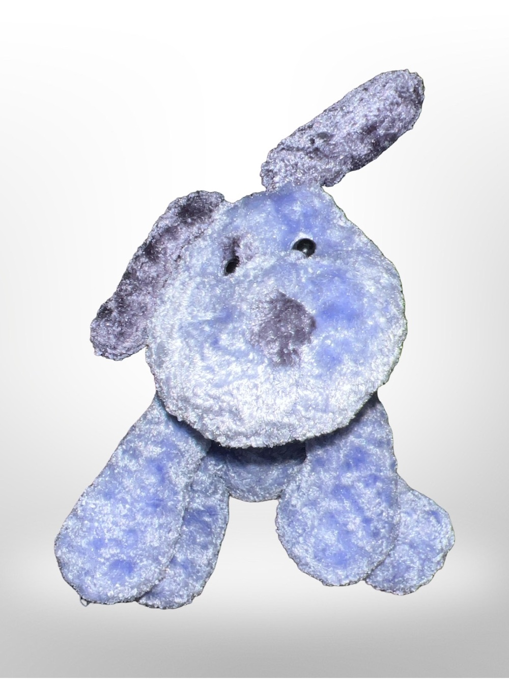 Commonwealth 2004 Blue Puppy  Floppy Dog Plush Stuffed Animal  7”